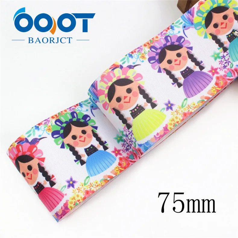 OOOT BAORJCT I-19921-2269, 75 мм 10 ярдов мультфильм корсажные ленты, лук крышка аксессуары и украшения, материалы для ручных поделок - Цвет: I-19921-2269
