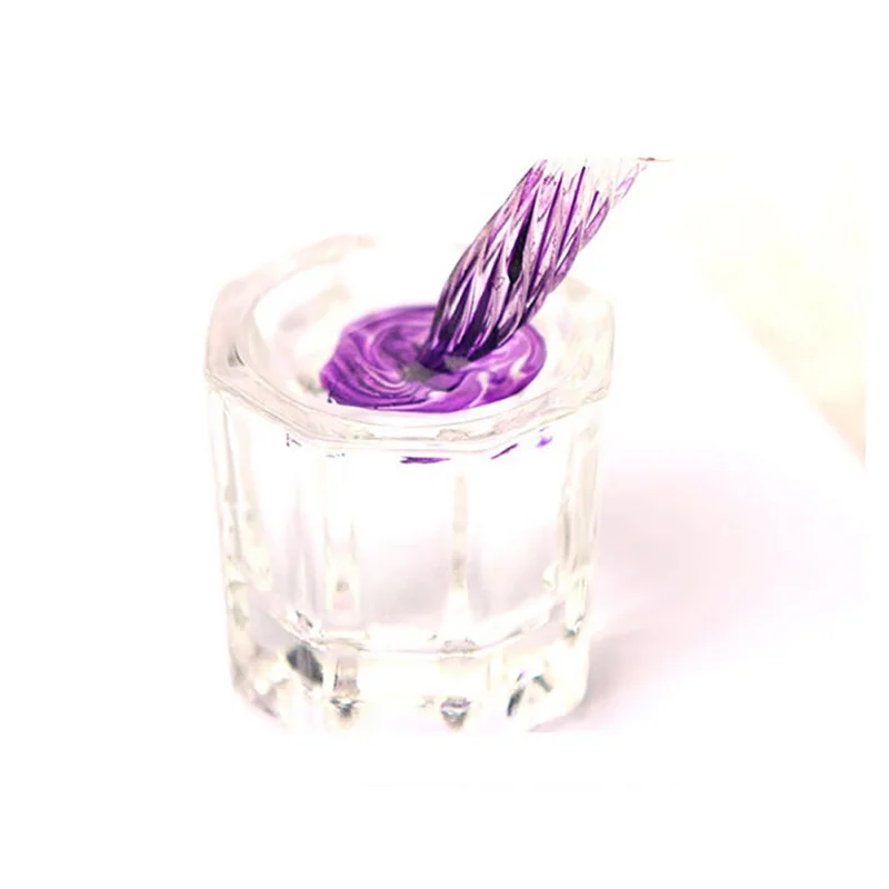 Beautiful And Exquisite With Different Colors Novelty Handmade Glass Pen Starry Pen Holder Gift Box Crystal Pen