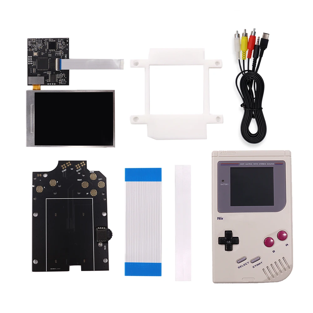 V5 GBO TV Version OSD Menu Full Size IPS High Light Brightness Backlight LCD Screen + Speaker Kit For GameBoy DMG GB Console