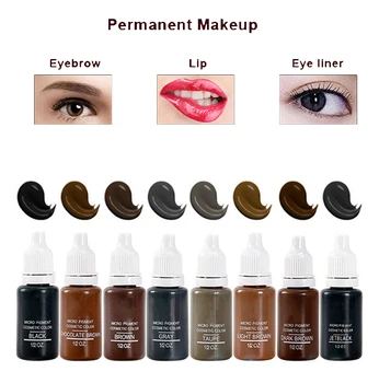 

8colors/set Permanent Makeup Pigment Colorfastness Professional Eyebrow Micro Tattoo Ink Set Permanent Eyebrow Pigments supplies