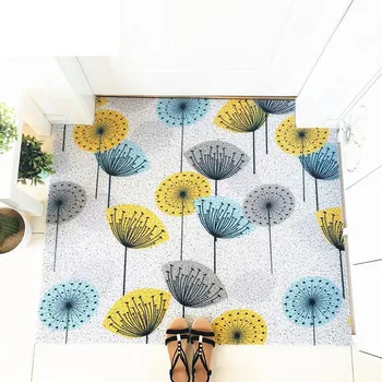 

wholesale Nordic hexagonal wire loop mat DIY Doorway Custom home carpet Elasticity plastic waterproof floor mat non-slip rug