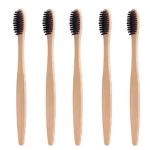5/2/1Pcs Pure Bamboo Charcoal Toothbrush Natural Wood Handle Toothbrush Eco Friendly Oral Care Soft Hair Tooth Brush
