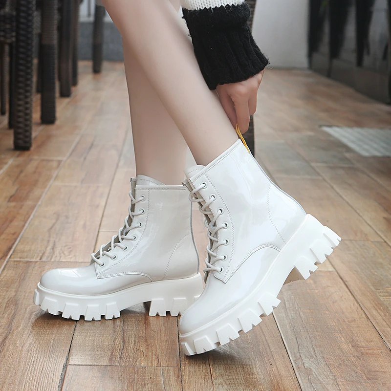 chunky platform biker boots