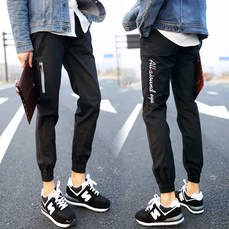 

2019 New Style Capri Pants Closing Foot Men's Casual Pants Loose Korean-style Harem Pants Young MEN'S Beam Leg Skinny Pants