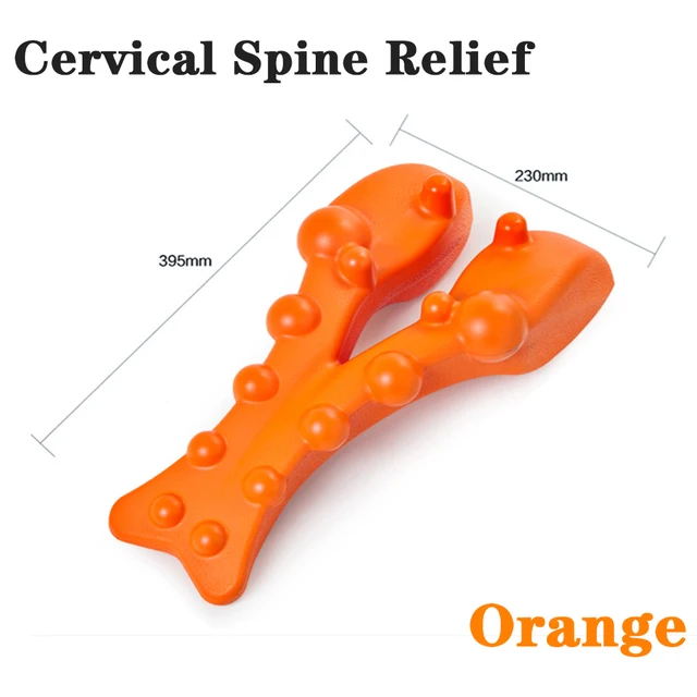 Correct Cervical Vertebra Lumbar Traction Straight Spine Spine Relax Back Massage Board Brace Back Stretching Device Health Care Orange