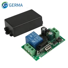 Germa ac 250v 110v 220v 1ch 433mhz, controle remoto universal sem fio, receptor do módulo de relé para motor da porta da garagem