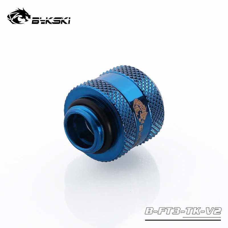 Bykski шланг фитинг быстрого сжатия 3/8 ''для 10*16 толстый монтаж труб B-FT3-TK-V2 - Цвет лезвия: Синий
