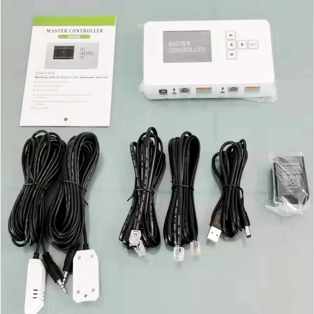 Smart WIFI/Bluetooth LED Grow Light Controller RJ14 Port Remote Group Dimmable Timing Control LED Lamp With Humidity Temperature led grow light