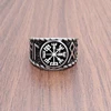 Punk Silver Color 316L Stainless Steel Viking Norse Mythology Odin Ring Men's Amulet For Him Creativity Gift 4