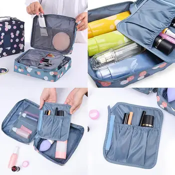 

Portable Cosmetic Toiletry Bag Makeup Pouch Waterproof Compartments Multiple Multi Bags Organizer - Hanging Function G8N2