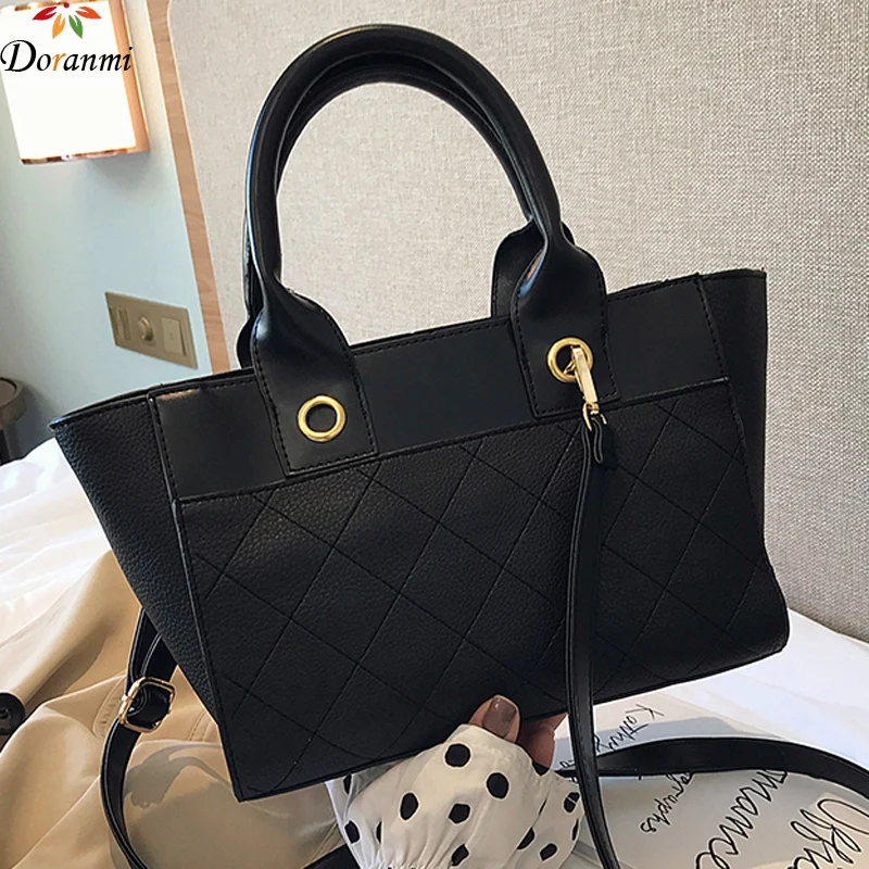 

DORANMI Luxury Handbags Women's Bag 2019 Leather Top-handle Bag Female Diamond Lattice Large Totes Crossbody Bolsos Mujer BG085