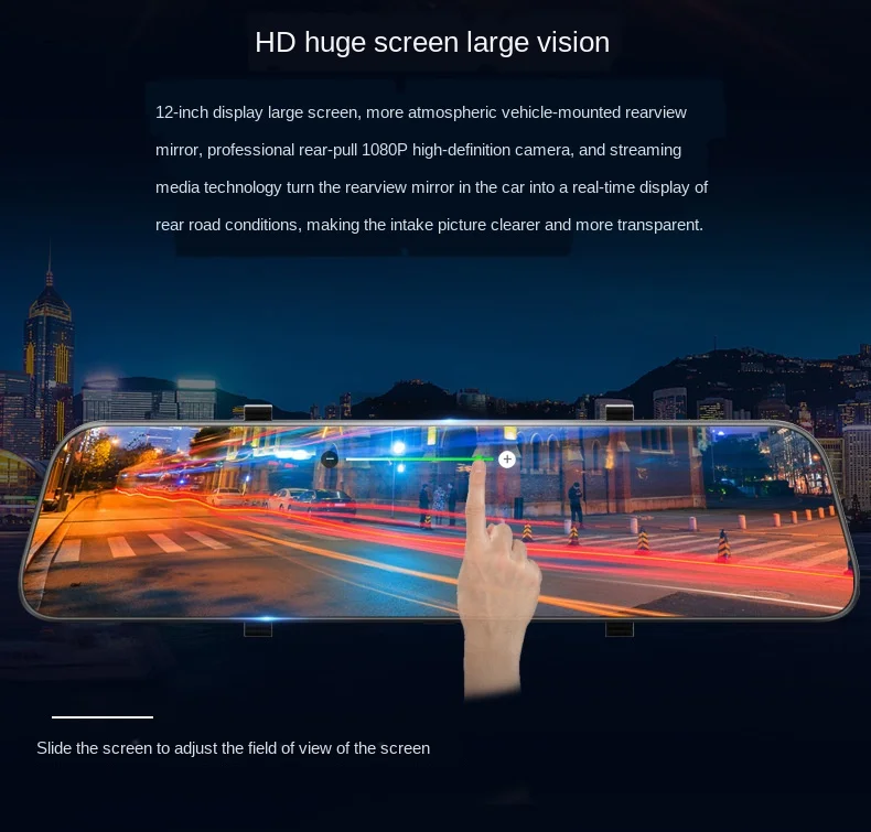 Новейшая 12 дюймов 4G Android зеркало заднего вида Автомобильный видеорегистратор HD