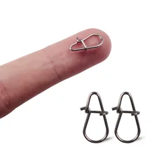 50 шт./пакет из нержавеющей стали контактный крюк Быстрый Зажим Замок вращающиеся твердые кольца безопасности защелки приспособления для рыбалки аксессуары