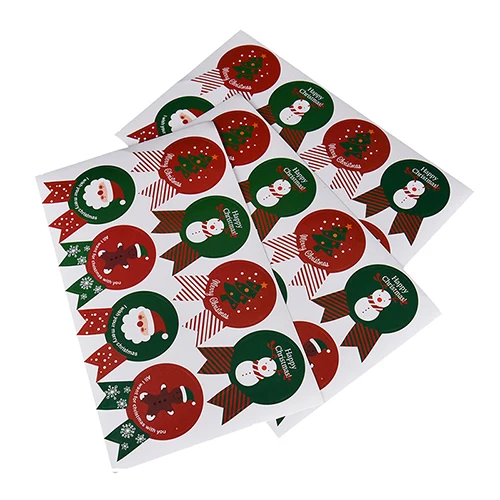 48 шт/2 листа бумажный стикер рождественский ярлык, Подарочный Пакет Уплотнительная наклейка s для печенья/конфет/орехов пакет