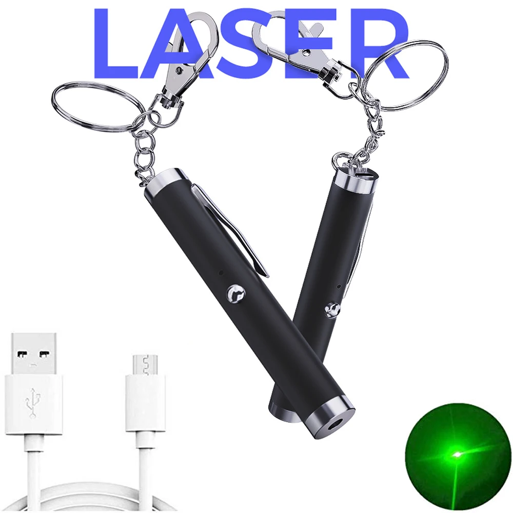 Маленький зеленый лазер указка usb зарядка Высокая мощность 5 мВт портативная красная точка лазерная ручка одноточечный Звездный лазер высокое качество