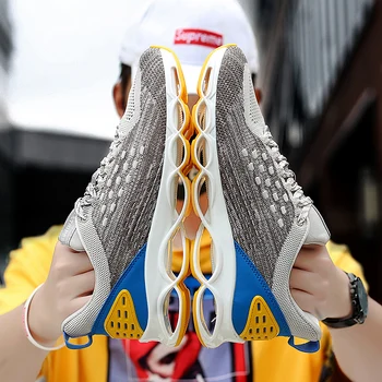 

018 Men's Sport Running Shoes Couples Lace-up Exercise Couple Sneakers Breathable Mesh Letter Shoes Size 36-48 Sneakers for Men