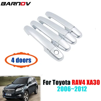 

For Toyota RAV4 XA30 2006~2012 Chrome Exterior Door Handle Cover Car Accessories Stickers Trim Set 2007 2008 2009 2010 2011