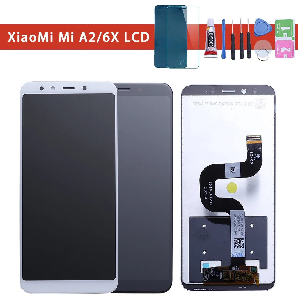 

5.99" For Xiaomi Mi A2 MIA2 LCD Display Digitizer Touch Screen Replacement for xiaomi MI 6X MI6x Phone Replacement Parts