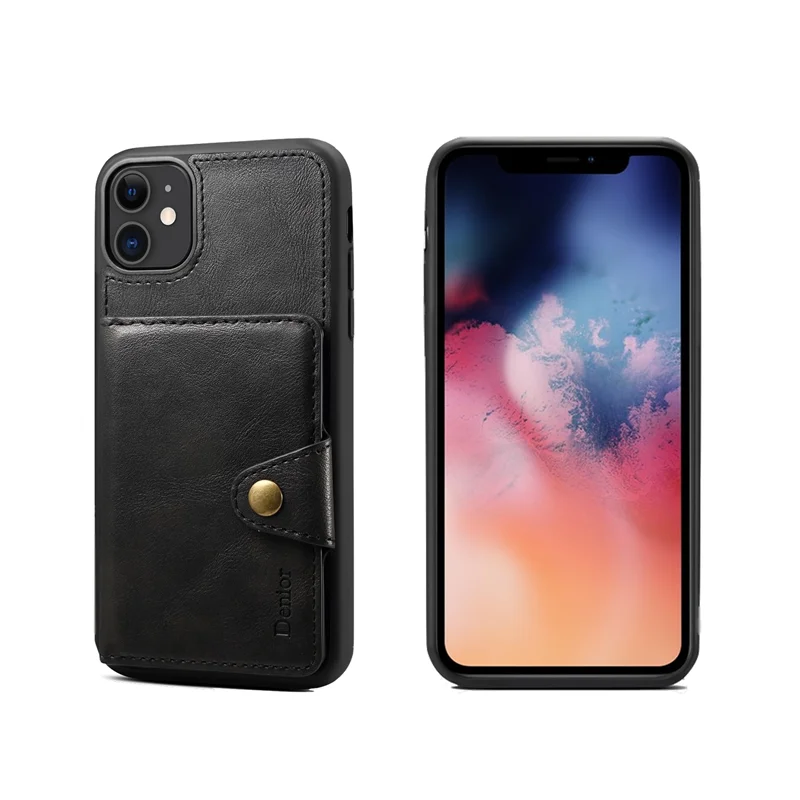Чехол Newisdom для iPhone 11 pro max, кожаный чехол с откидной крышкой, чехол для телефона с отделением для карт, чехол для iPhone 11, роскошный чехол bronw
