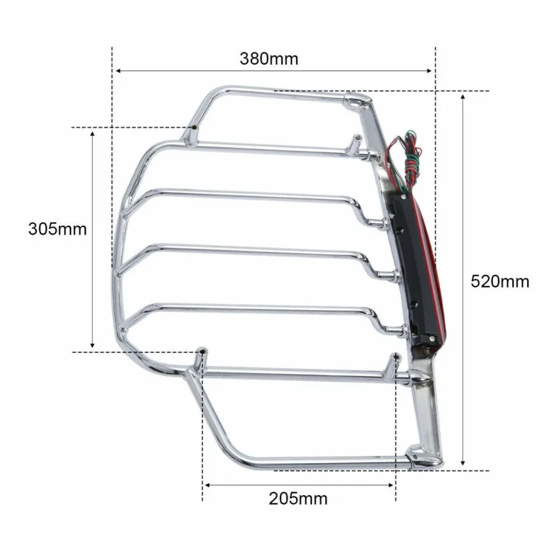 Motorcycle LED Light Pack Trunk Luggage Rack For Harley Tour Pak Road King Glide Touring Electra Street Glide 93-13 Air Wing motorcycle luggage rack