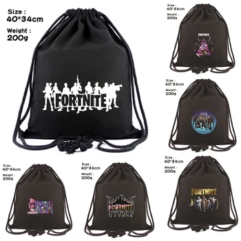 

Fortnite Game Fortress Night Drawstring Backpack Men and Women Drawstring Backpack Drawstring Pocket Fashion Trend Sport Bags