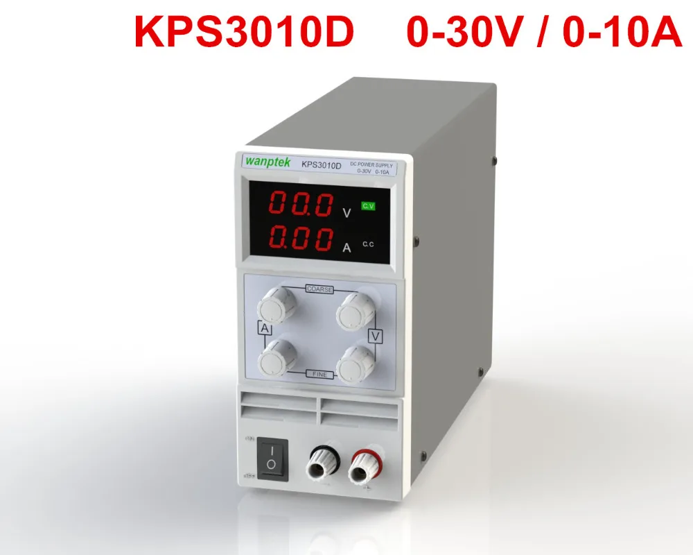 KPS3010D регулируемый высокой точности двойной светодиодный дисплей переключатель DC Питание функция защиты от перегрузки 30V10A 110 V-230 V Мини импульсный источник