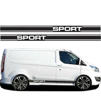 

for Ford Transit Custom Sport Side Racing Stripes SWB LWB Graphic Decals f-032