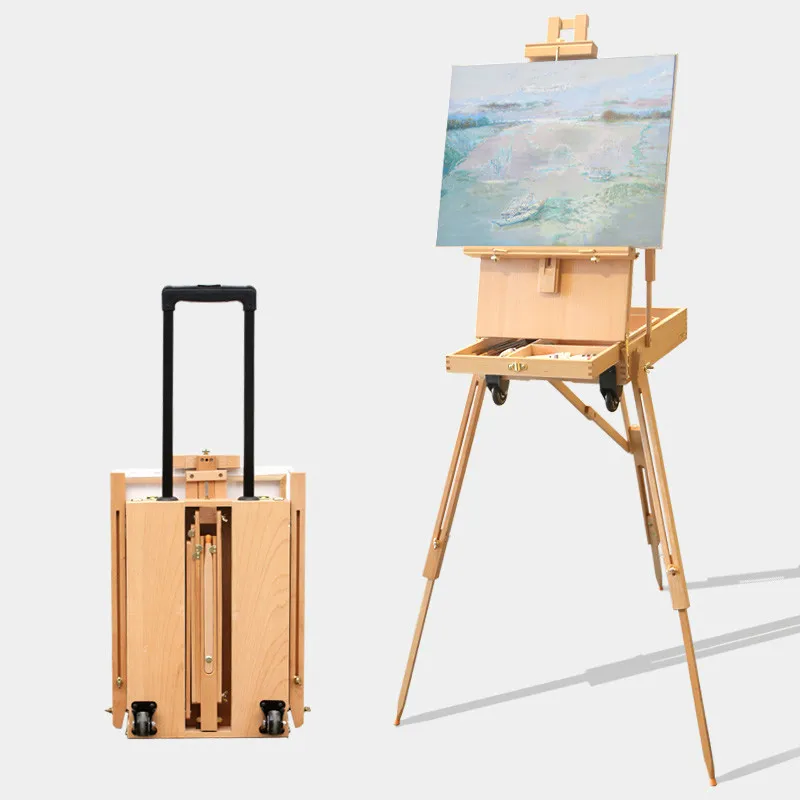 Easel Sketching Watercolor Oil Paint Chinese Painting Artist Beech Alder Floor Easel Caballete De Pintura Painting Accessories super large easel caballete pintura artist oil painting easel art painting accessories wood stand multifunctional painting stand