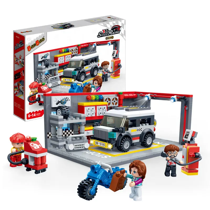BanBao Garage Pull Back Car Off-road Racing Vehicle Bricks Educational Building Blocks For Kids Children Model Toys 8630 images - 6