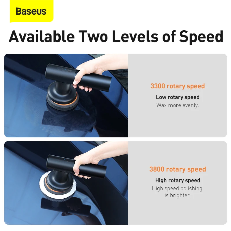 Baseus Car Polisher Machine Wireless Electric Polishing Wax Tool Adjustable Speed Cordless Auto Polish Waxing Machine