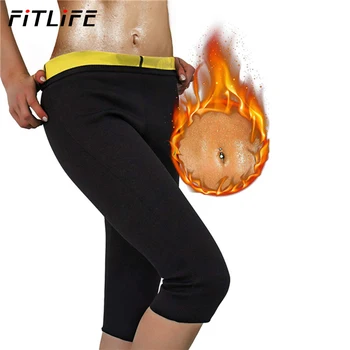 

FITLIFE Womens Slimming Pants Thermo Neoprene Sweat Sauna Body Shapers Fitness Costume Stretch Control Panties Burn Waist Pants