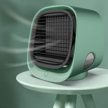 

USB Mini Air Conditioner with Night Light Portable Humidification Desktop Air Cooler Multifunction Summer Air Cooling Fan