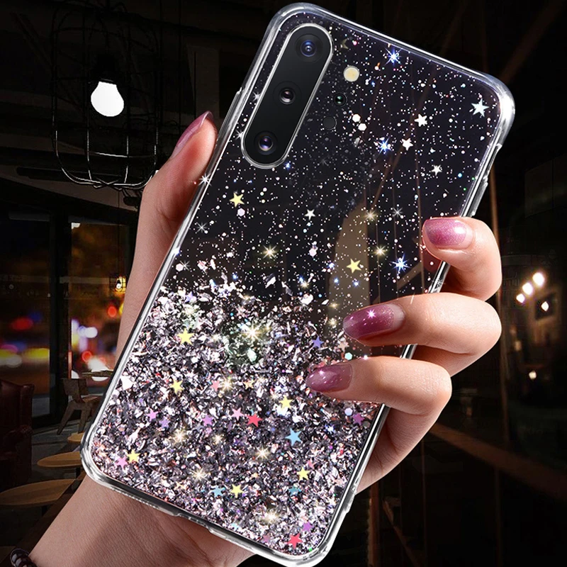 Black Блестящий силиконовый чехол для samsung A50 A10S A20 A30S A40 A60 A70 A80 A90 A7 M30 Galaxy Note10 9 8 s8 s9 s10 плюс Чехол - Цвет: Black