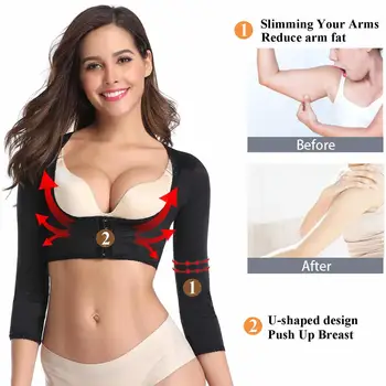 

Humpback Posture Corrector Arm Shapers for Women Crop Tops Compression Slimming Upper Surgical Slimmer Arm Vest Shapewear