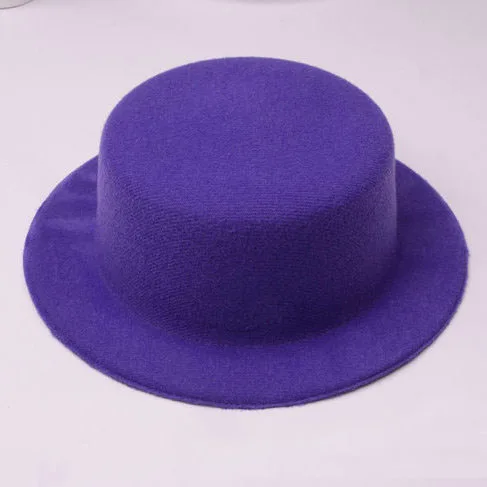 purple Вечерние мини-курицы, простые верхние шляпы, основание 13 см, шляпы для самостоятельного изготовления волос, основа для домашних животных, Кепка для реквизит для сценического выступления, декор Weddin, Рождественский navidad - Цвет: purple