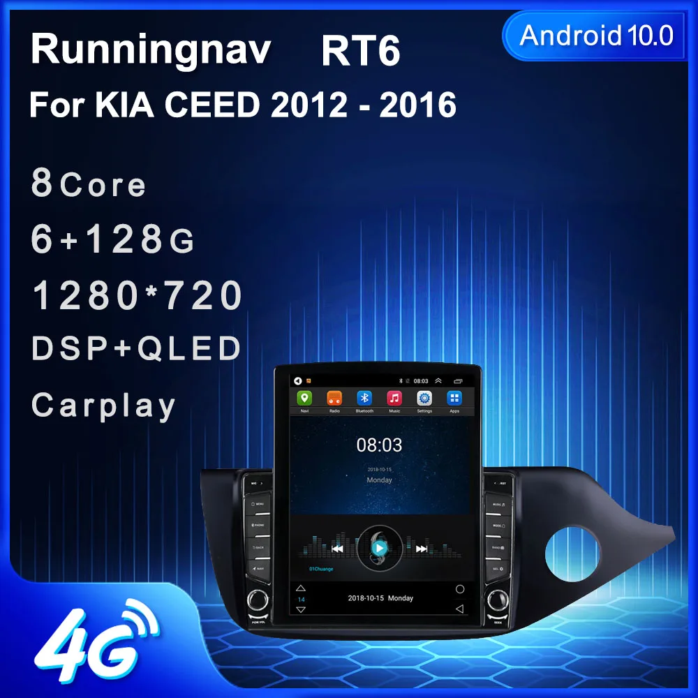 

Автомобильная Мультимедийная система, автомагнитола под управлением Android 9,7, с видеоплеером, GPS-Навигатором, без Dvd, для KIA CEED 10,1-2012, RHD, Tesla