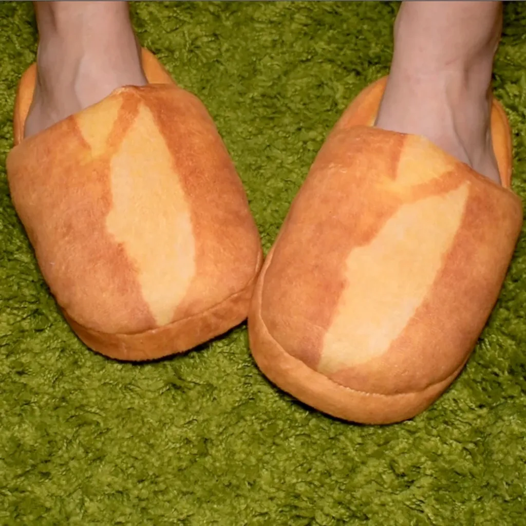 Плюшевые тапочки в форме хлеба; женская зимняя обувь для взрослых; Женская хлопковая обувь на плоской подошве; Schoenen Vrouw; Мягкие плюшевые домашние теплые пушистые Тапочки