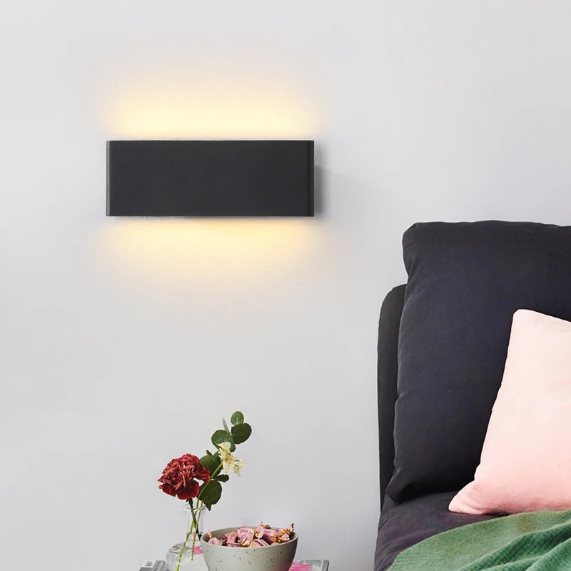 Пост современный скандинавский arylic светодиодный настенный светильник современный для гостиной спальни Меняющие цвет лампы светодиодный светильник