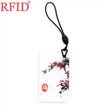 UID S50 1K 13,56 Mhz перезаписываемый брелок для ключей сменная Близость RFID IC карта водонепроницаемый падение клей сливы шаблон брелок 1