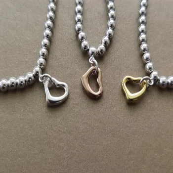 

S925 pure silver 1:1 trendy pop rose gold, platinum, gold mini ms love beads