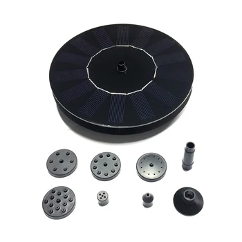 

Upgrade Garden Park Round Solar Fountain Water Pump Anti Blocking for Garden Pool Pond Watering Floating Pump Accessoies