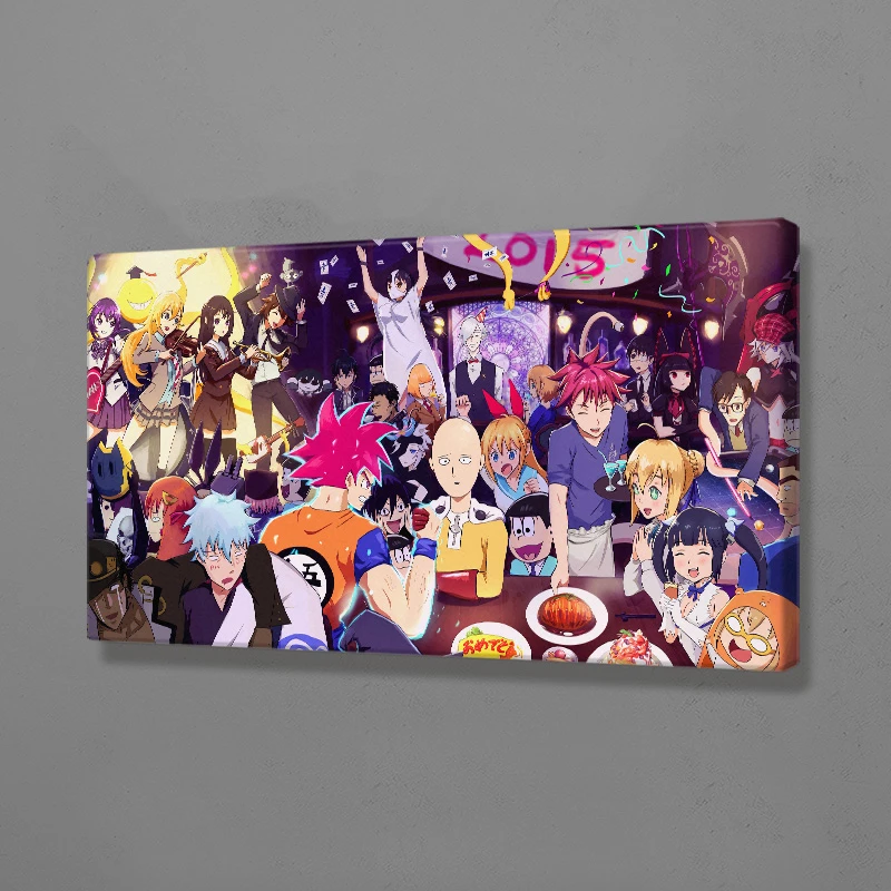 額縁のポスター ワンピースの男女問わず ダンマカ ギンタマ キャンバスフレーム 芸術的な壁画装飾 Painting Calligraphy Aliexpress