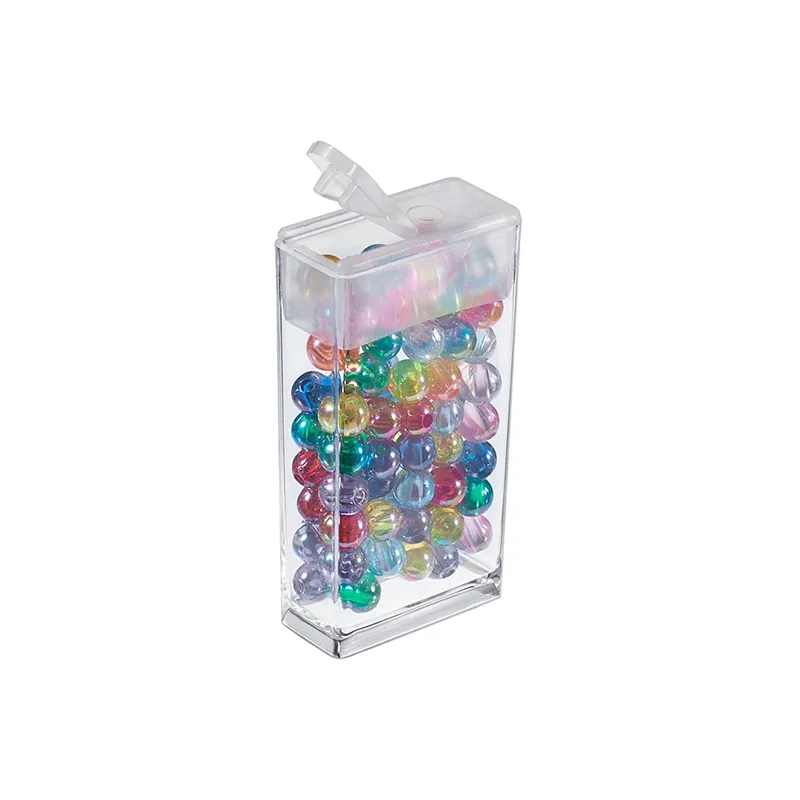 Cuboid Plastic Bead Containers, Flip Top Bead Storage, 10