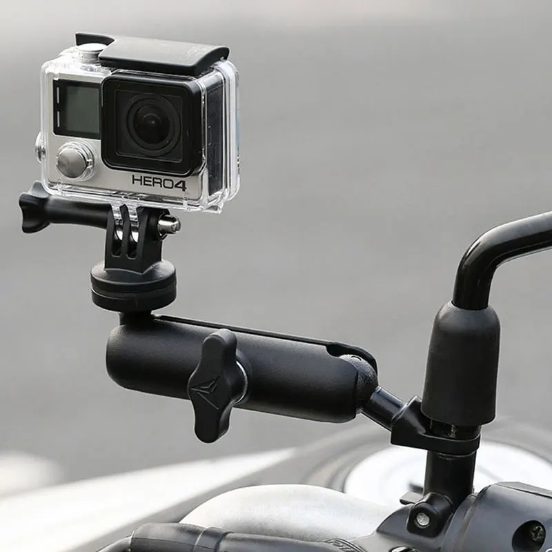 Camera Roll Bar Mount bike holder with arm swing three-way adjustable for camera Gopro HD hero 2 3 SODIAL R Motorcycle support 