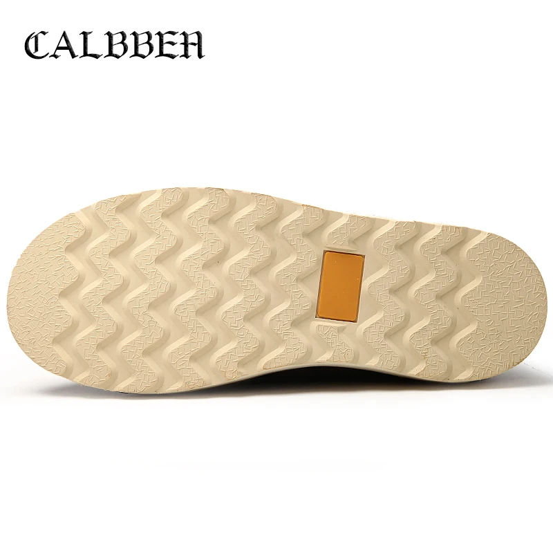 CALBBEN/высококачественные зимние ботинки; мужские уличные теплые ботинки на плоской подошве; Мужская зимняя обувь