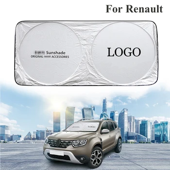 

For Renault Car Logo Summer Windshield Sunshade Front Window Sun Shade Visor Cover UV Protection car accessories