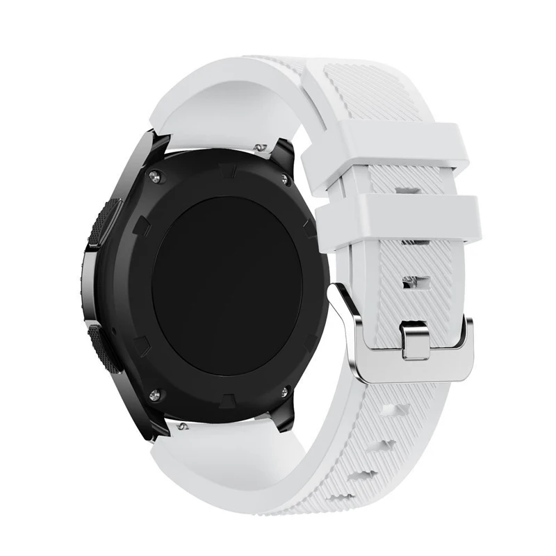 Шестерни s3 Frontier для samsung Galaxy Watch 46 мм/42 мм/Активный 2 ремешок 20/22 мм силиконовый браслет huawei часы GT ремень S2 42 46 - Цвет ремешка: White