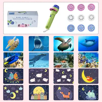 

Kids Flashlight Storybook Torch HD Animation Cartoon Early Educational Toy Handed Projector Learning Machine