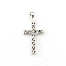 Hot ! 50 PCS  Cross Rhinestone Pendants DIY Jewelry 29mmx15mm km2878
