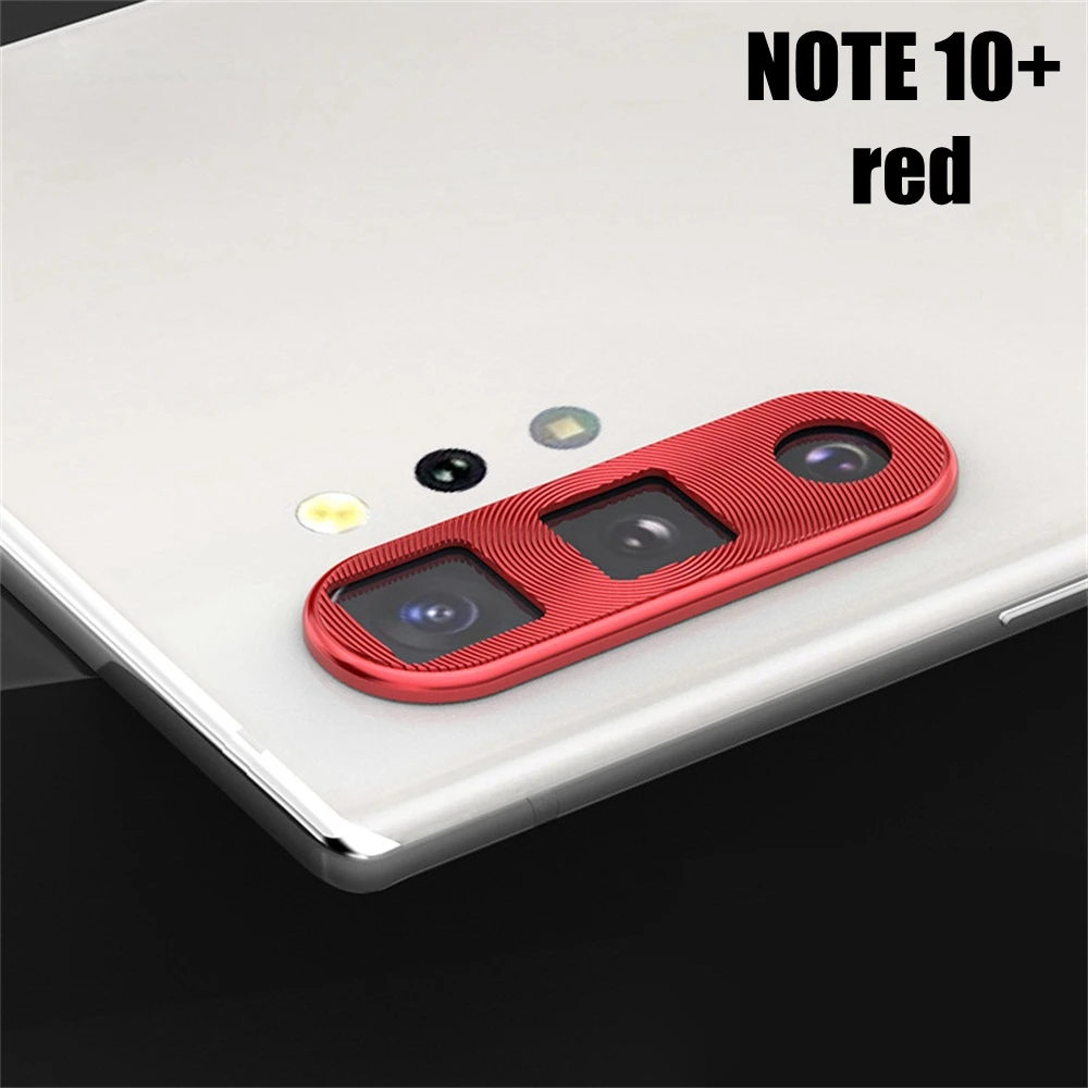 red For 10PLUS Роскошное металлическое защитное кольцо для объектива камеры Защитная пленка для samsung Galaxy Note 10 10+ Plus - Цвет: red For 10PLUS